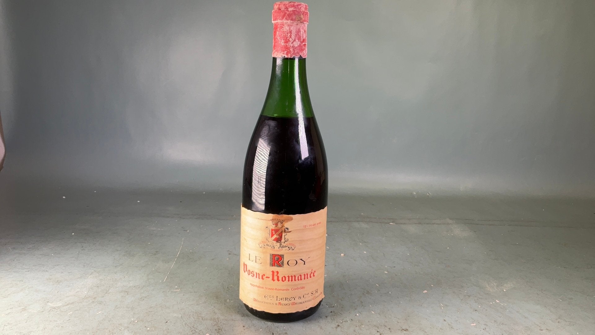 1 fles Vosne-Romanée Le Roy , côte d’or., Ophalen of Verzenden, Zo goed als nieuw, Frankrijk, Rode wijn