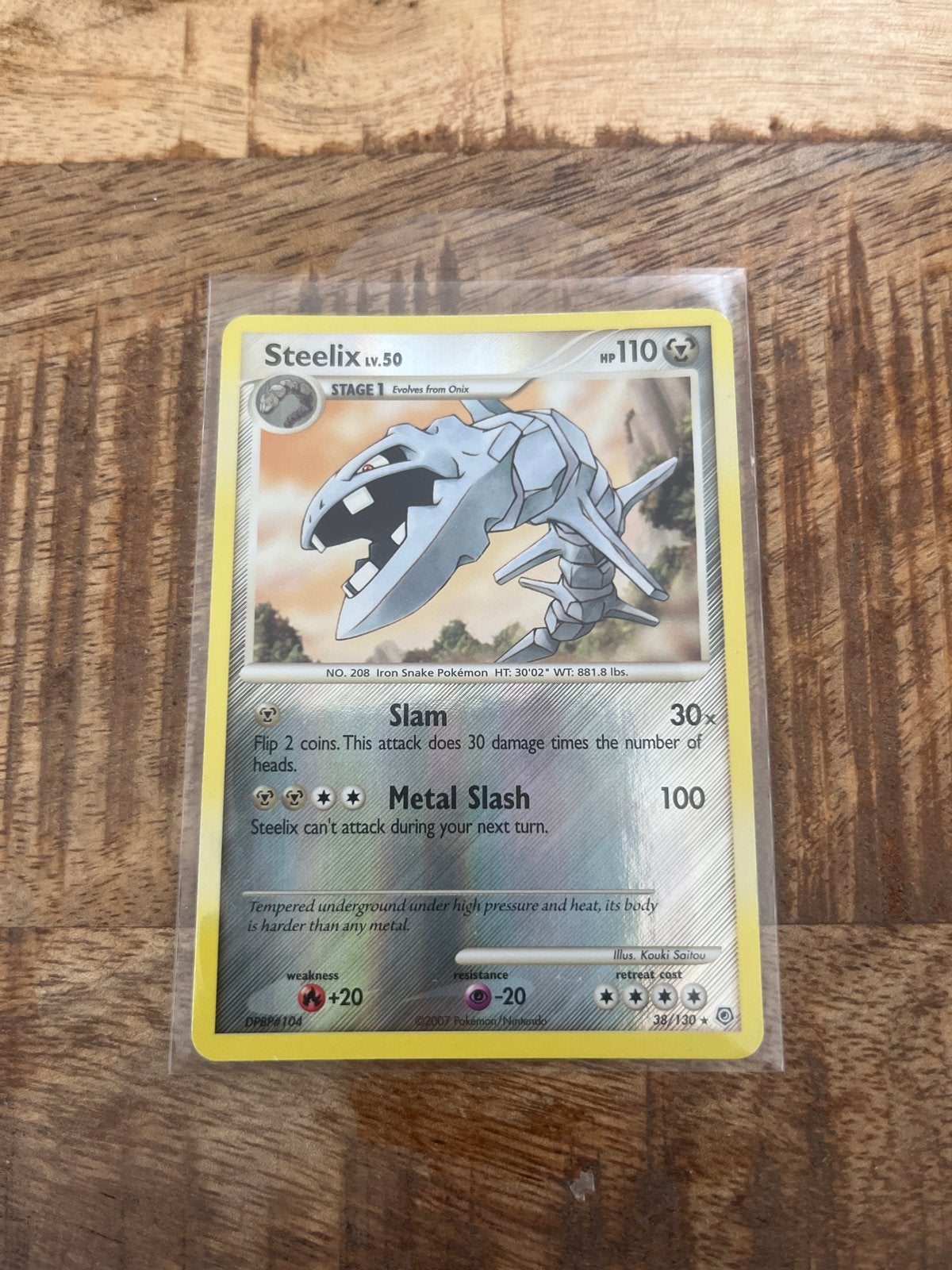 Steelix Reverse Holo - Diamond and Pearl (38/130), Ophalen, Zo goed als nieuw, Losse kaart, Foil