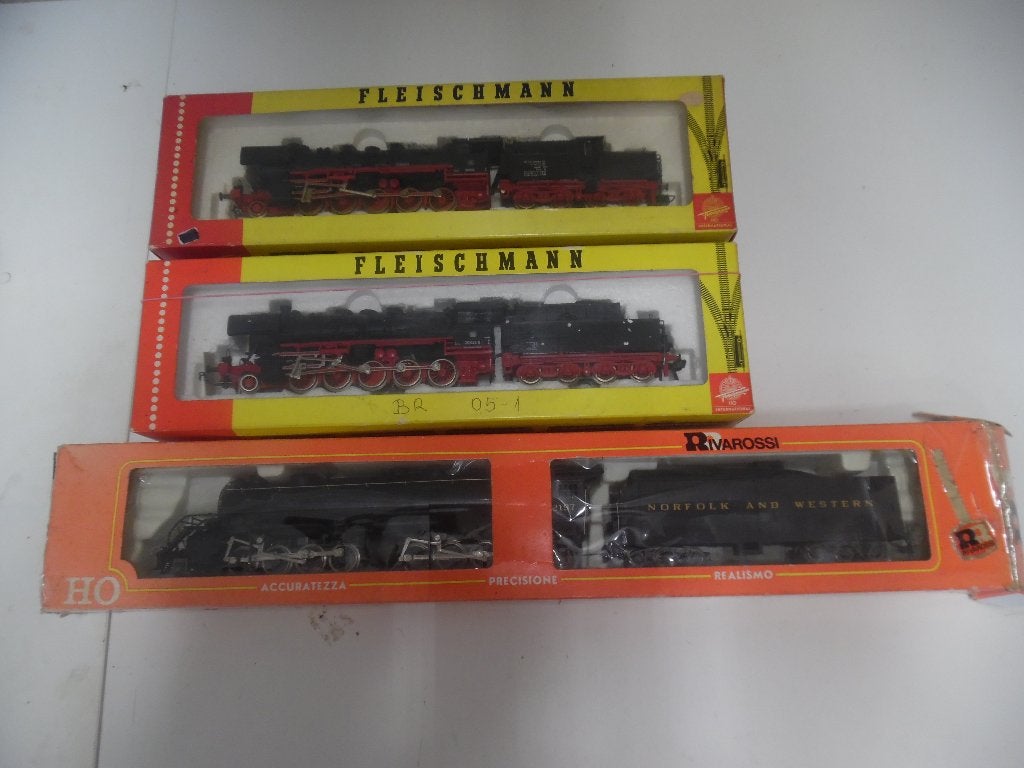 Tka 3 stoomlocomotieven 2 van fleischmann en 1 rivarossi, Hobby en Vrije tijd, Modeltreinen | H0, Fleischmann, Ophalen of Verzenden
