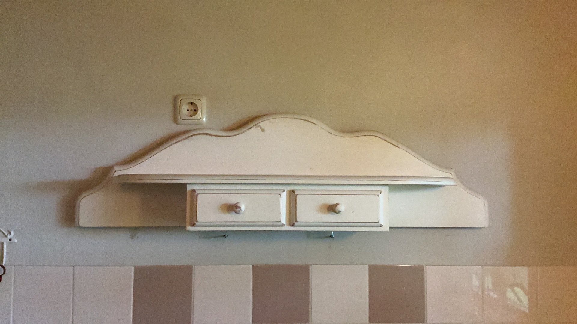 Leuk brocante wand / laden kastje, Ophalen, Zo goed als nieuw