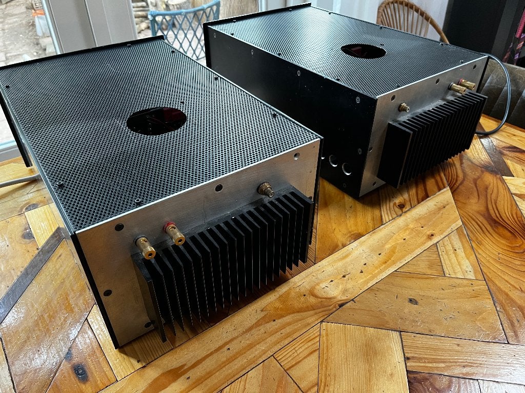 2x mono zelfbouw eindversterkers hybride (1 ervan bromt), 60 tot 120 watt, Ophalen, Overige merken, Gebruikt