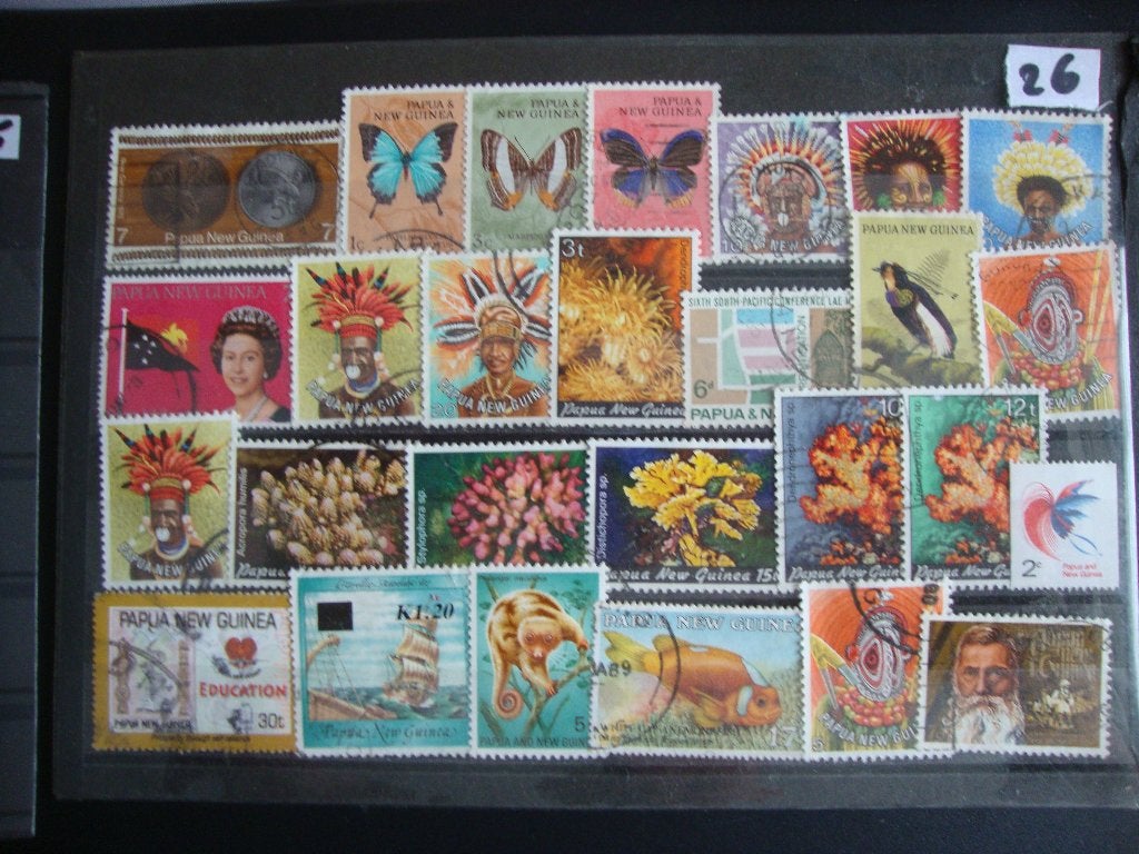 papua new guinea, Verzenden, Overige landen, Gestempeld