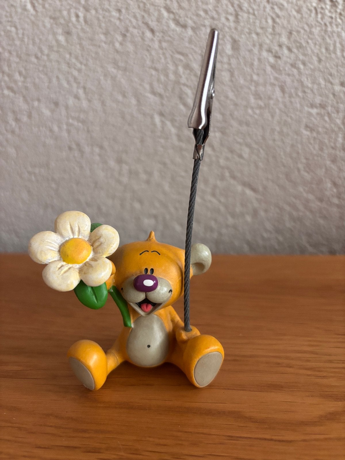 Pimboli met bloem kaartenstandaard - fotohouder Diddl, Ophalen of Verzenden, Pimboli, Gebruikt, Beeldje of Figuurtje