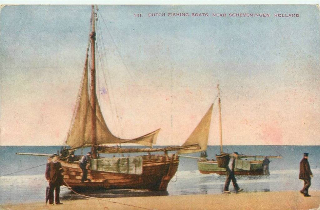 388-165-045 Scheveningen Dutch Fishing Boats, Verzenden, Voor 1920, Zuid-Holland