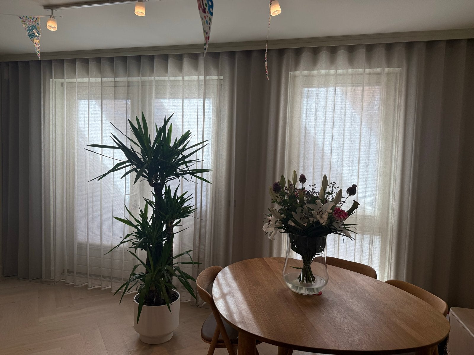 NIEUW Lichtdoorlatende wave Gordijnen - Stijlvol & Modern, Overige merken, 500 cm, Beige, Nieuw