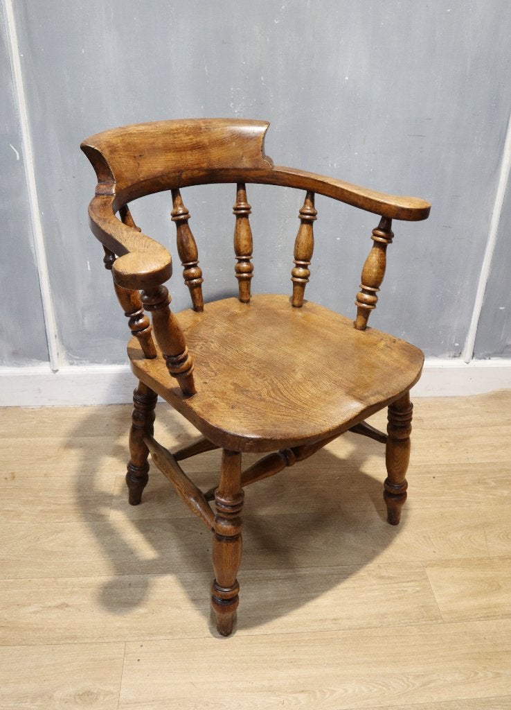 Antieke Engelse captainchair, 19e eeuw, Ophalen of Verzenden