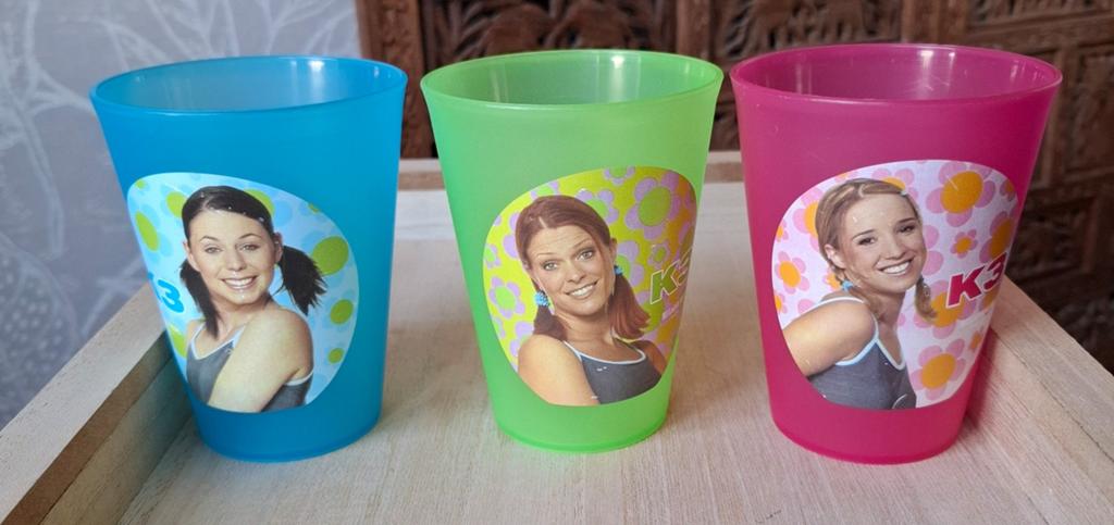 K3 drinkbekers - Set van 3, Ophalen of Verzenden, Gebruikt
