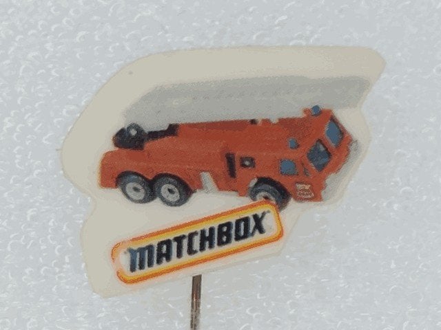SP1737 Speldje Matchbox brandweerauto, Ophalen of Verzenden, Gebruikt, Overige onderwerpen