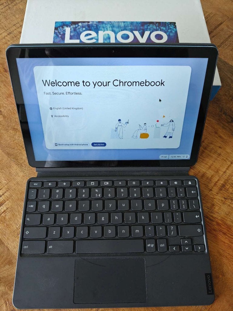 Lenovo IdeaPad Duet Chromebook (10.1") - 128GB, Computers en Software, Ophalen, 4 GB of minder, Qwerty, Touchscreen