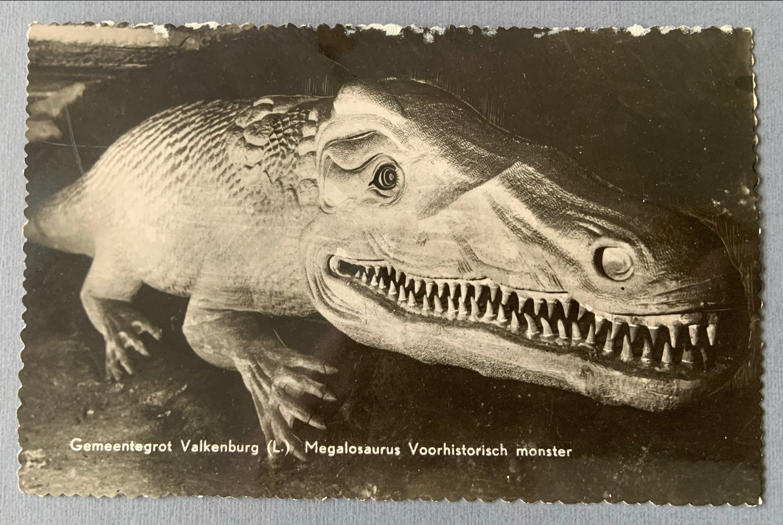 Megalosaurus Gemeentegrot Valkenburg, Verzenden, 1940 tot 1960, Gelopen, Limburg