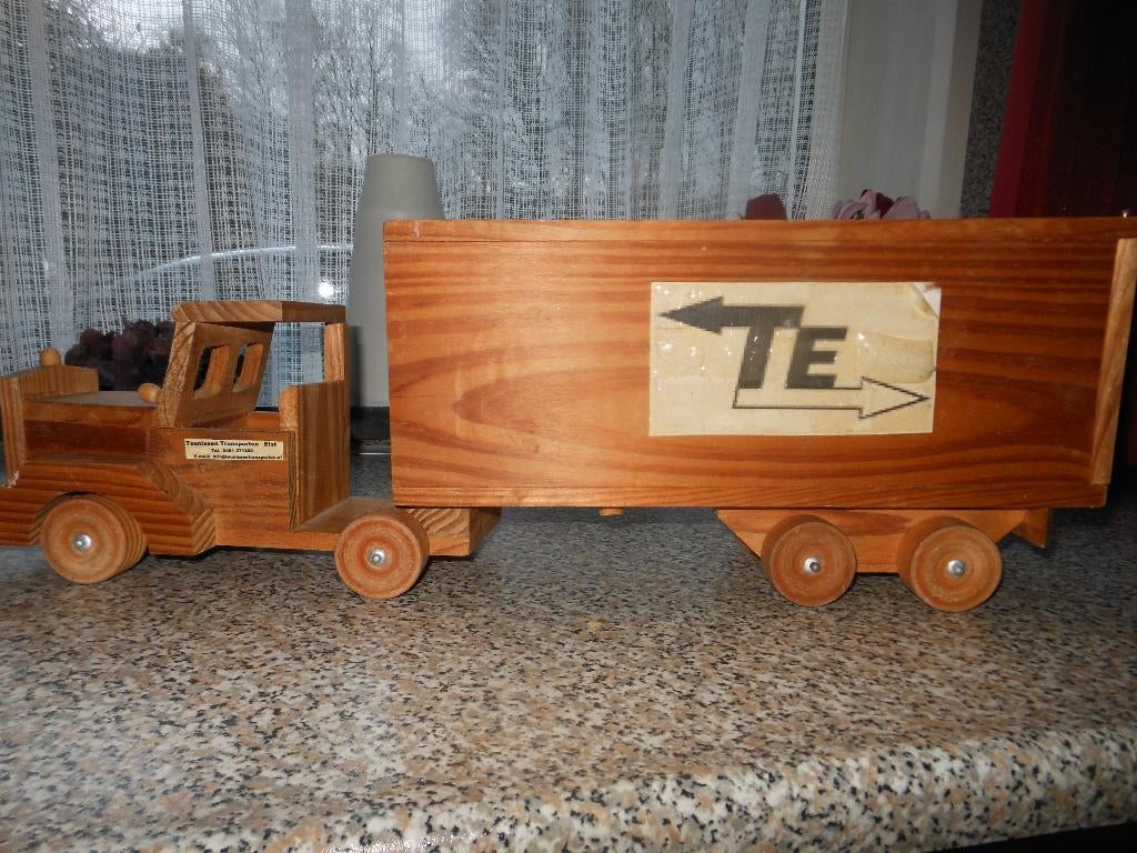 houten vrachtwagen, Kinderen en Baby's, Speelgoed | Houten speelgoed, Ophalen, Gebruikt, Overige typen