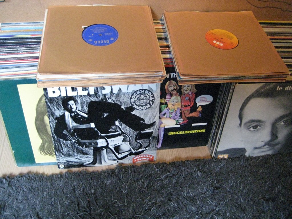 circa 225 lp's en circa 40 zonder hoes in 1 koop, Ophalen, LP, Gebruikt, Pop
