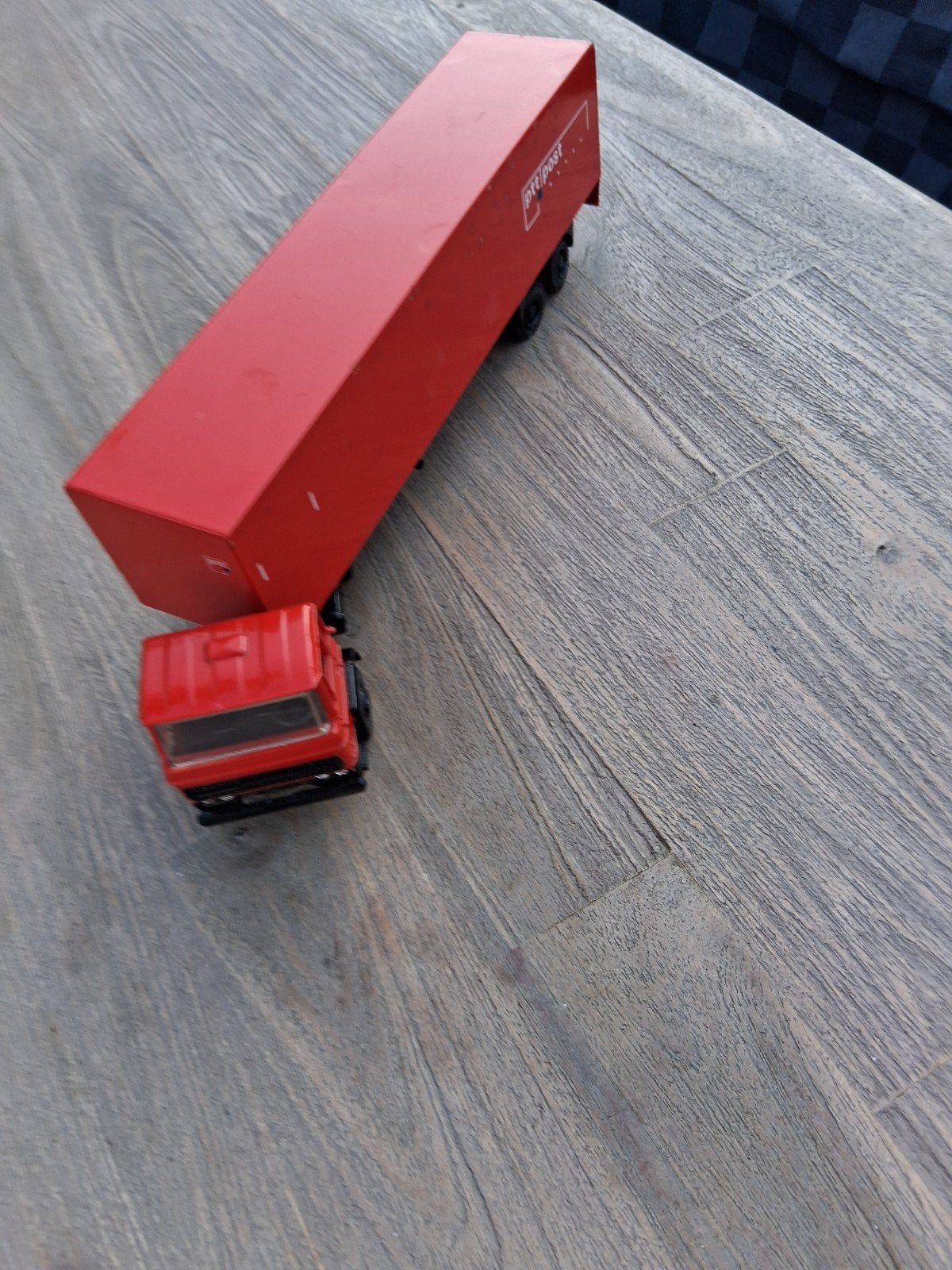 Lion Car PTT Post Vrachtwagen met Oplegger - Vintage, Ophalen, Gebruikt