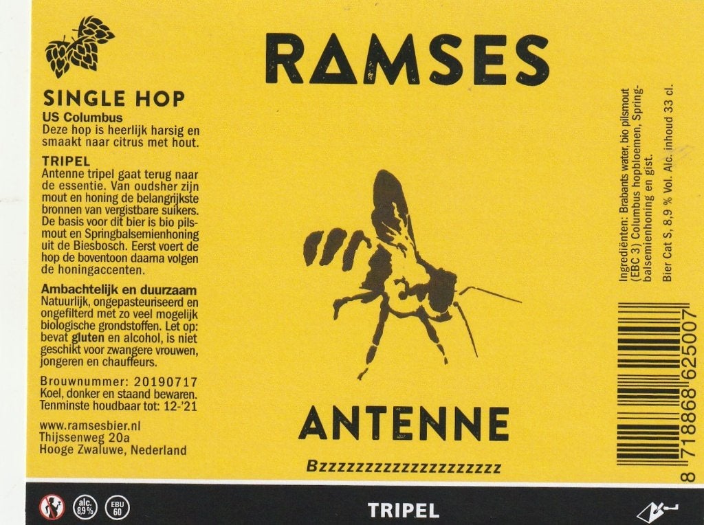 bieretiket Nederland Ramses Antenne, Verzamelen, Verzenden, Nieuw, Overige typen, Overige merken
