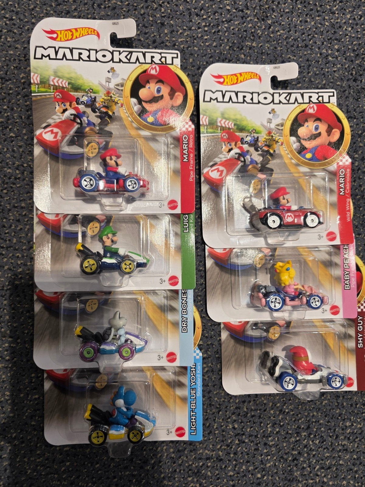 Hot Wheels Mario Kart voertuigen - Diverse karakters, Service.europe@mattel.com, Nieuw, Ophalen of Verzenden, Mattel