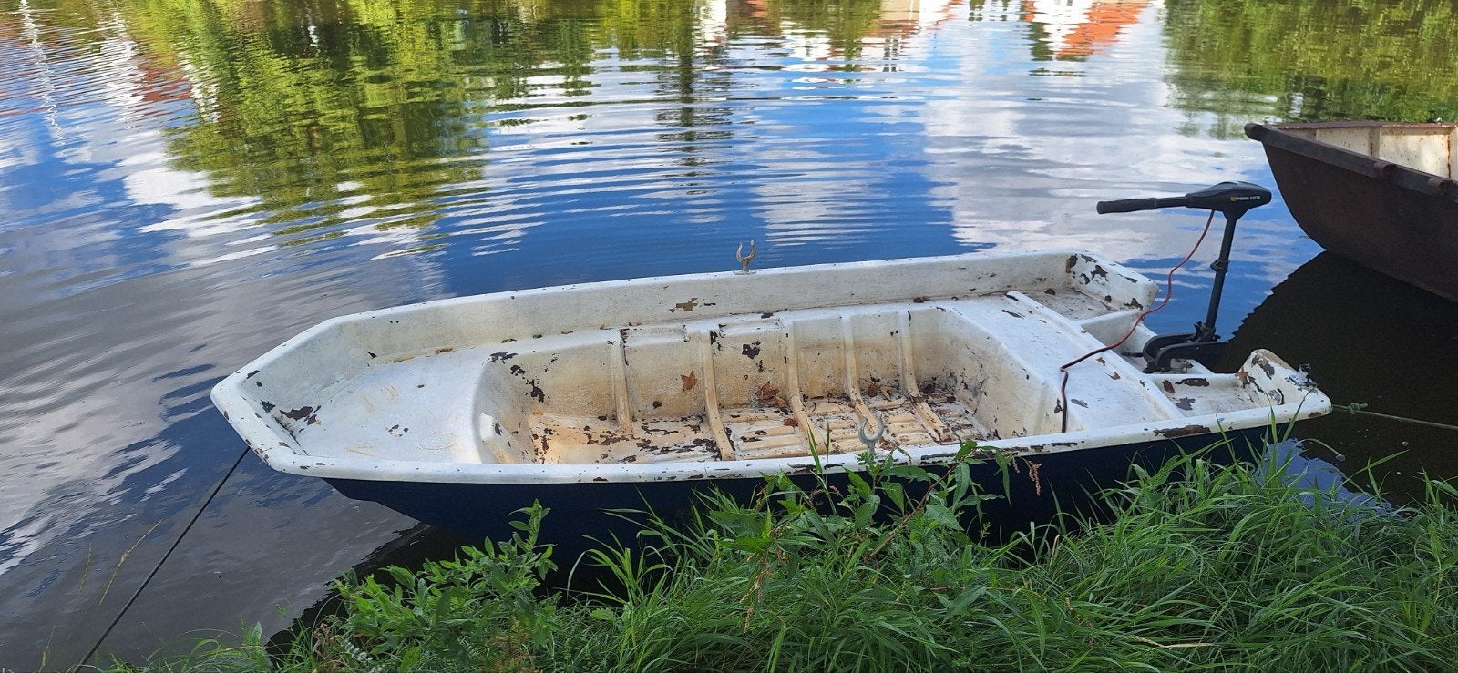 boot met elektromotor en accu - 3.10m, Watersport en Boten, Roeiboten, Ophalen, Met motor, Kunststof, Gebruikt