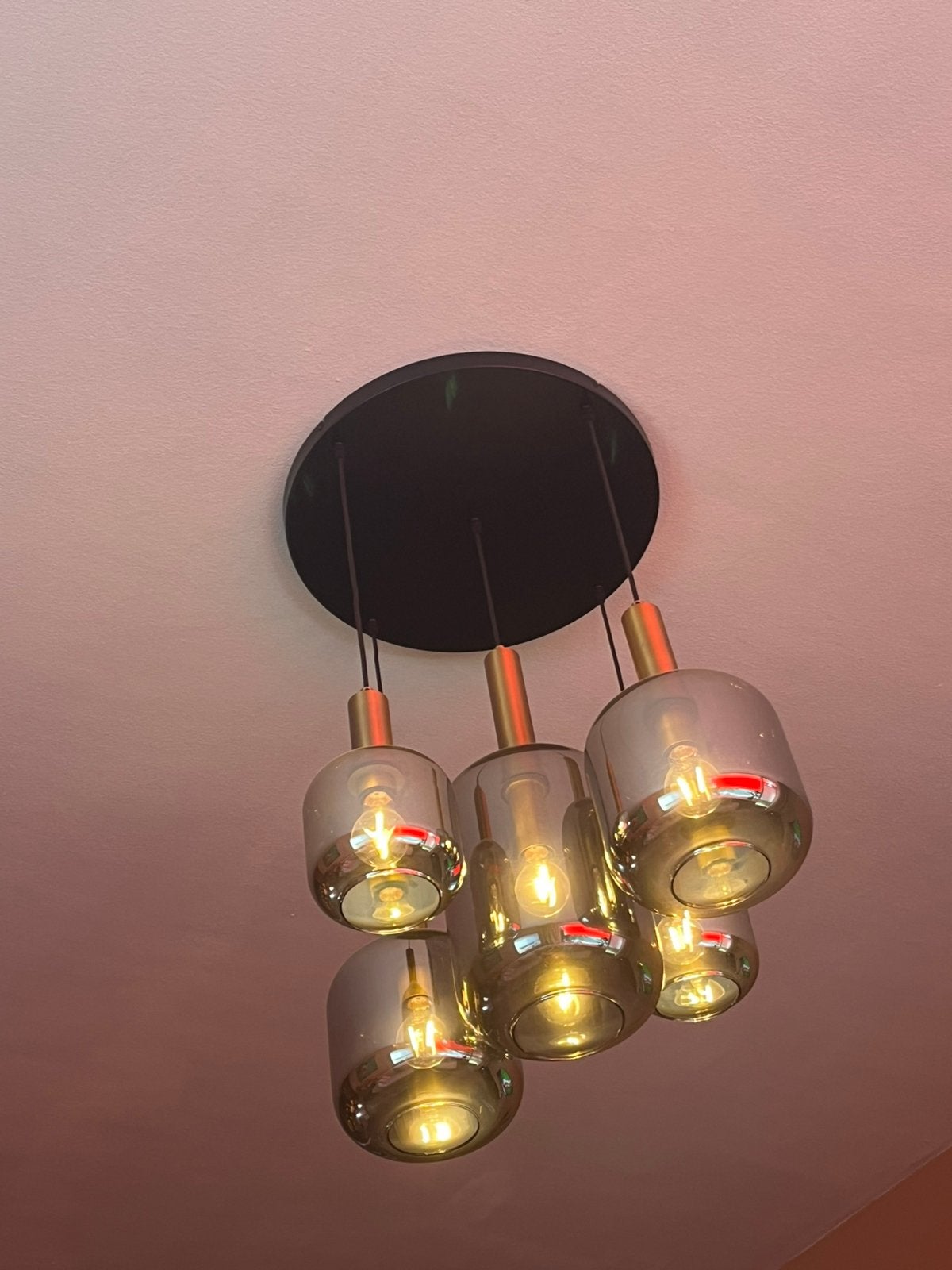 Hanglamp, Ophalen, Zwart, Verstelbaar, Glas