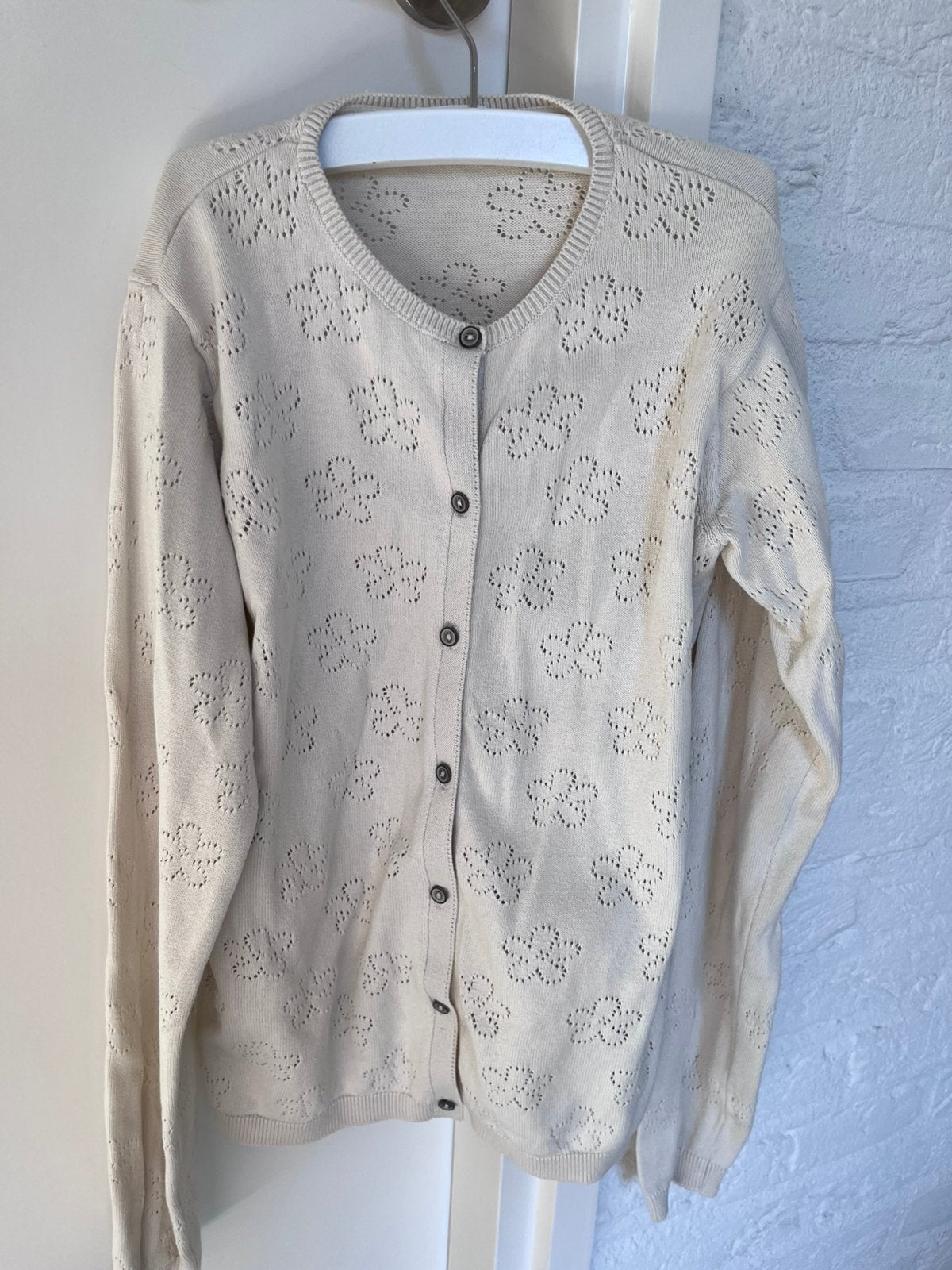Vest gebroken wit maat 134-140, Kinderen en Baby's, Ophalen of Verzenden, Zo goed als nieuw, Meisje, Trui of Vest