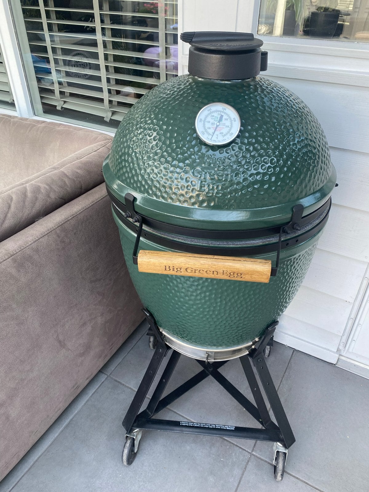 Big Green Egg Large, Tuin en Terras, Houtskoolbarbecues, Ophalen of Verzenden, Zo goed als nieuw