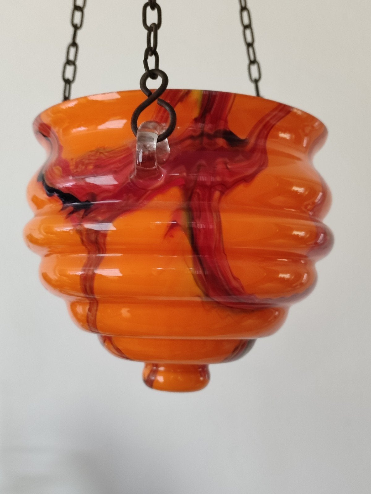 art deco glazen hanger, Ophalen of Verzenden