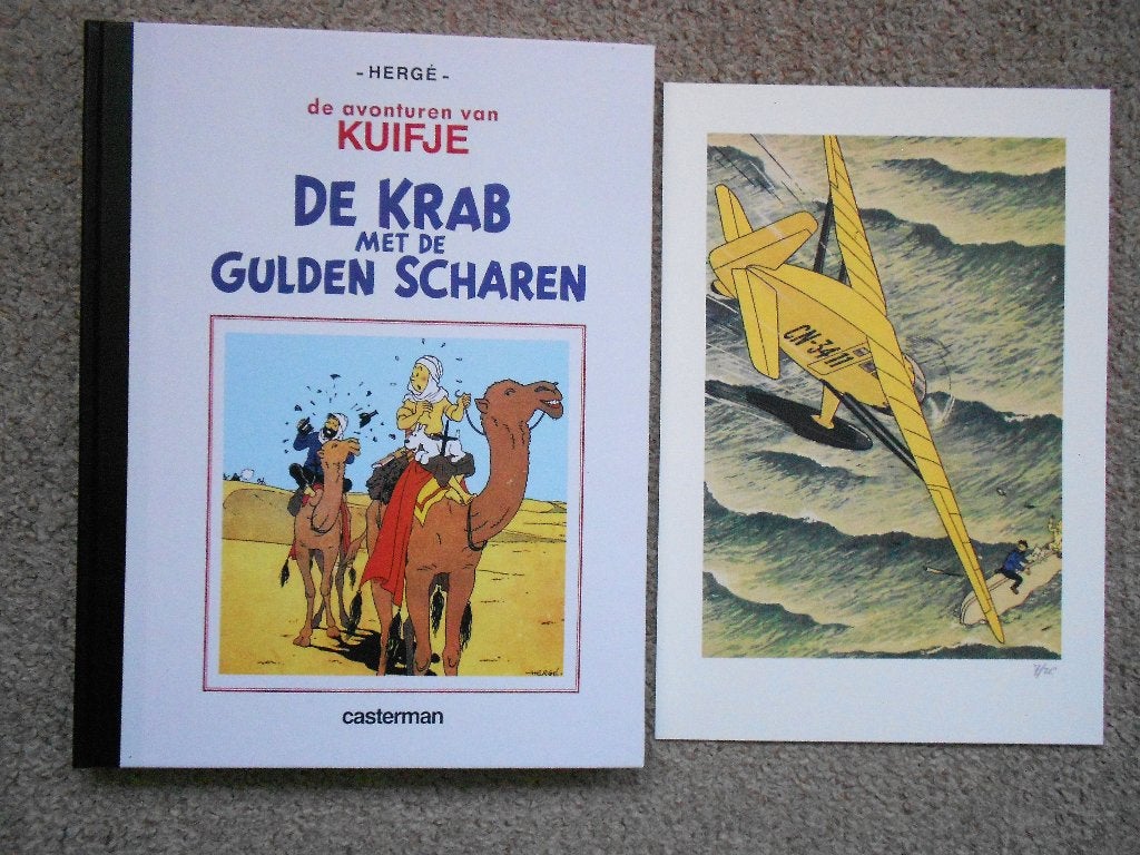 Kuifje - De Krab met de Gulden Scharen -hc +ex-libris 7 v 20, Eén stripboek, Nieuw, Ophalen of Verzenden, Hergé