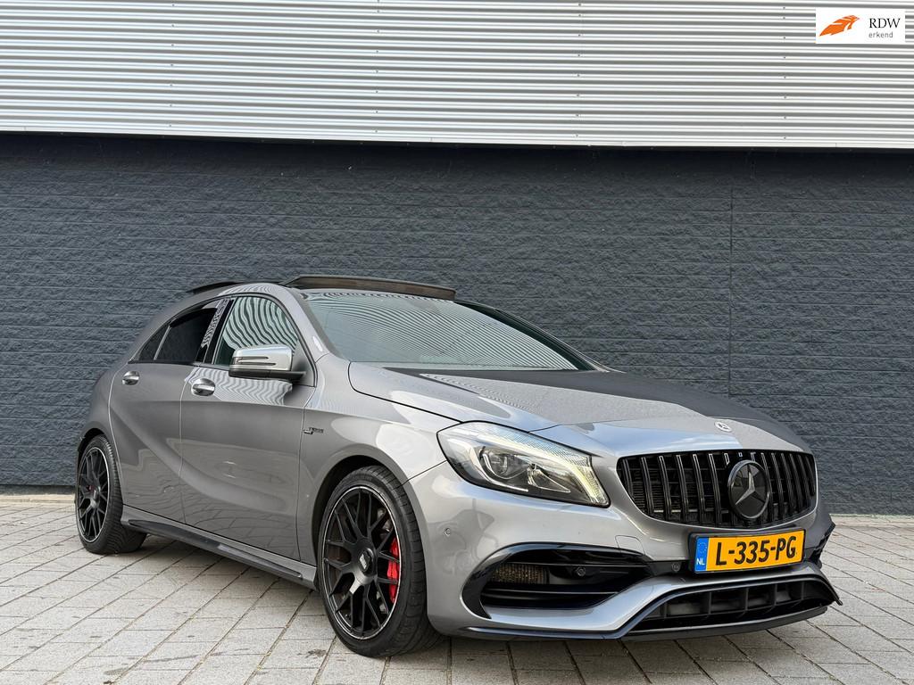 Mercedes-Benz A-klasse AMG 45 4MATIC PANO/LED, Auto's, Automaat, Gebruikt, Euro 6, 4 cilinders