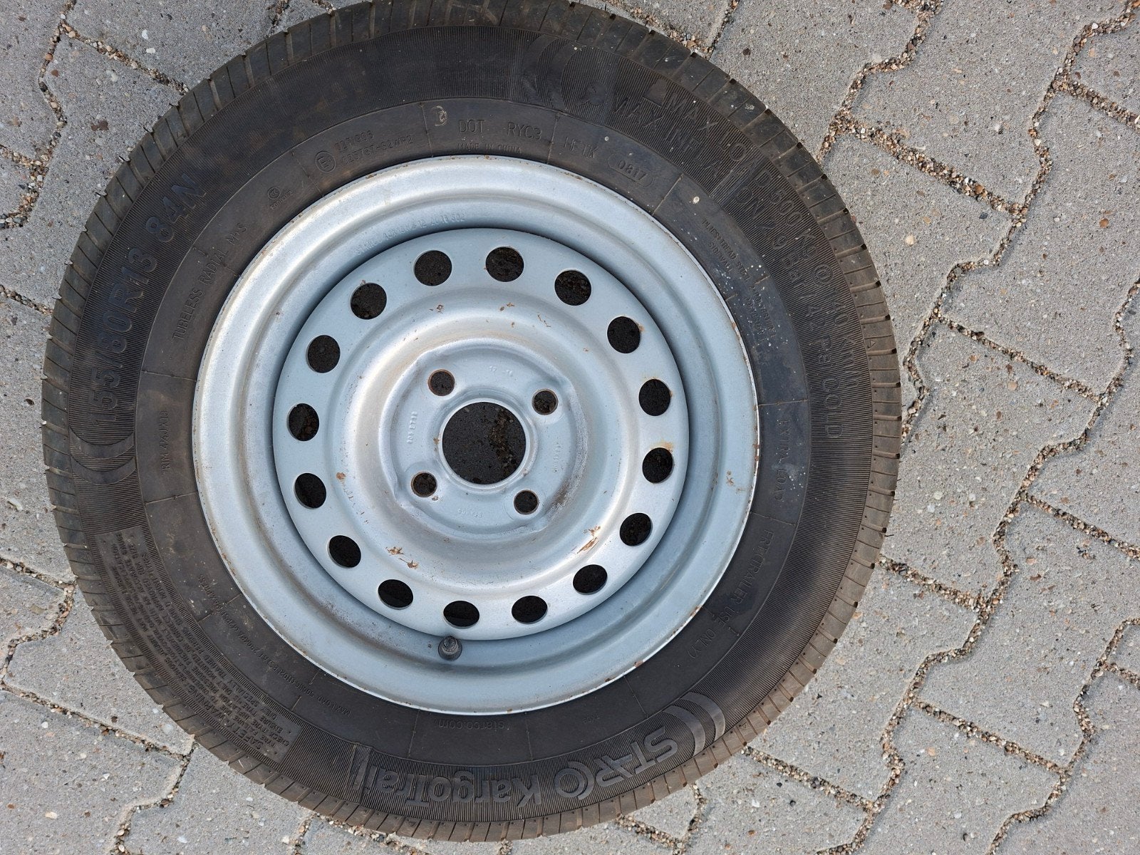 Starco Kargotrail 155/80R13 84N Band op Velg, Ophalen, Gebruikt