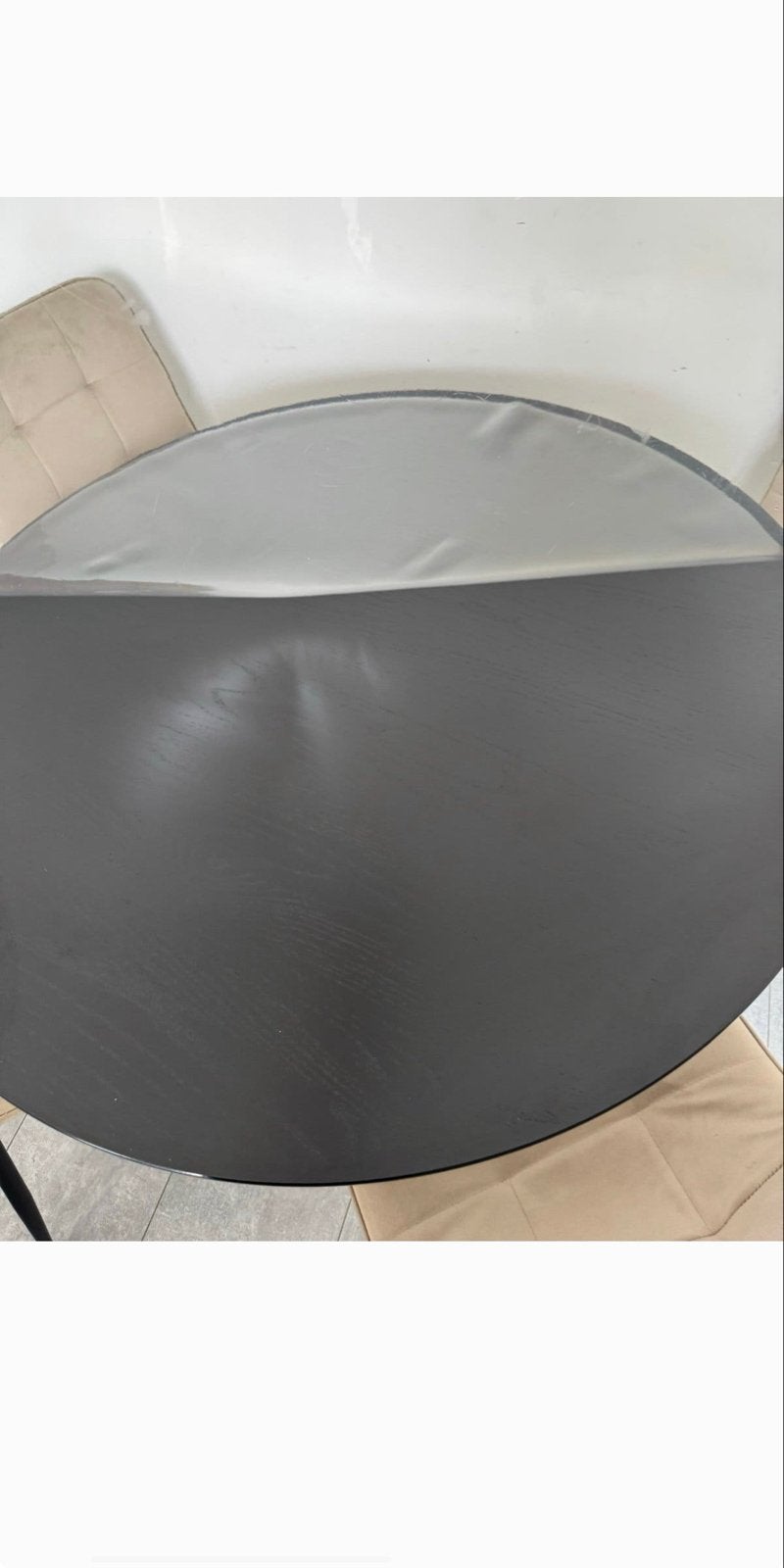 Eettafel met 4 eetkamerstoelen, Huis en Inrichting, Tafels | Eettafels, Ophalen, Gebruikt, 100 tot 150 cm, Rond