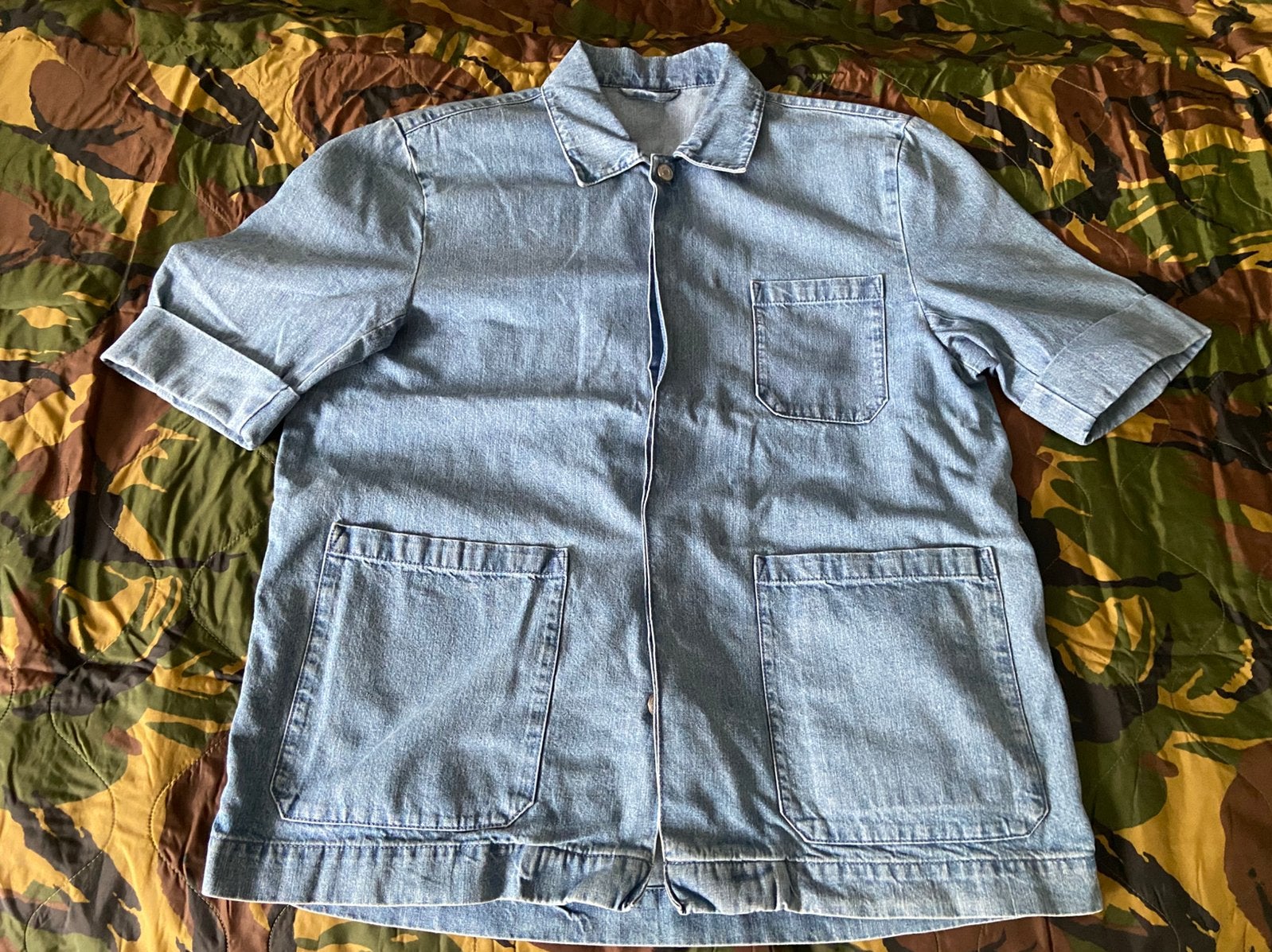 Worker jasje workwear safari - maat 48 (S-M), Ophalen of Verzenden, Zo goed als nieuw, Blauw