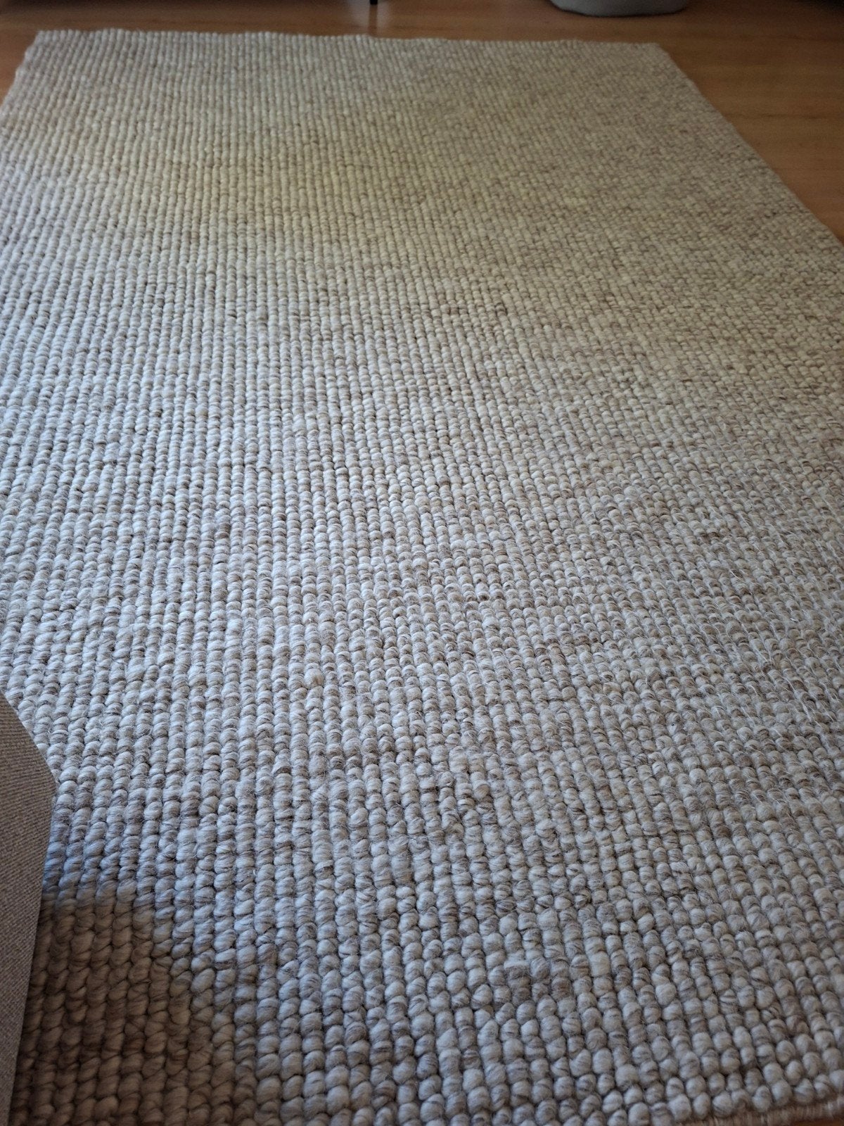 mooi vloerkleed beige wol en katoen mix 160 x 230 cm, Huis en Inrichting, Ophalen, Beige, 150 tot 200 cm, 200 cm of meer