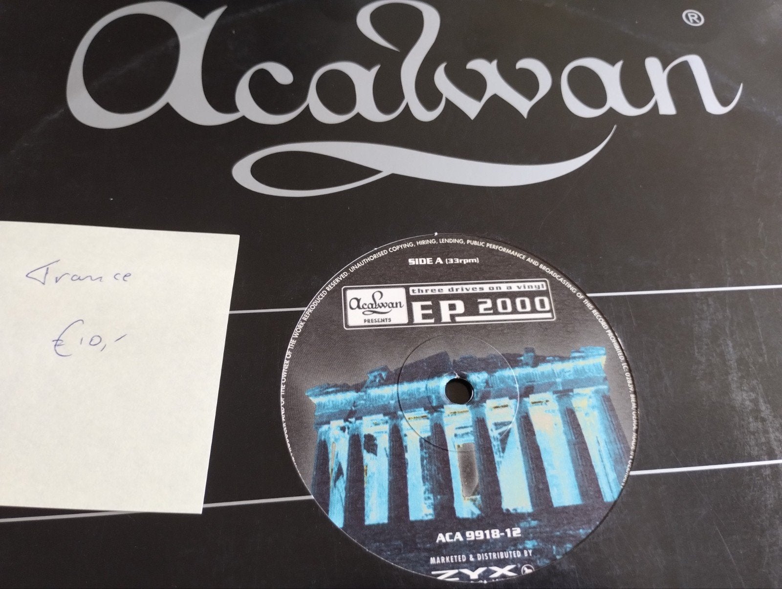 Acalwan - Three Drives On A 12" Vinyl 2000 (Trance Vinyl), Cd's en Dvd's, Vinyl | Dance en House, Gebruikt, Trance, Ophalen of Verzenden