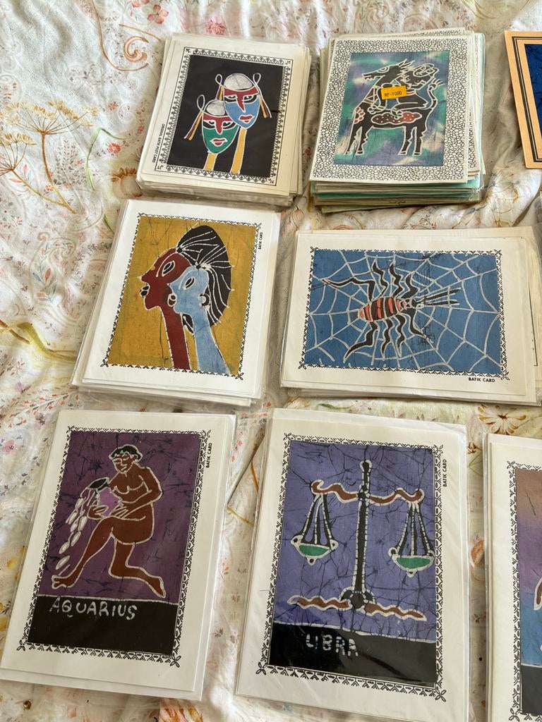 Diverse batikkaarten, Ophalen of Verzenden, Cultuur en Media