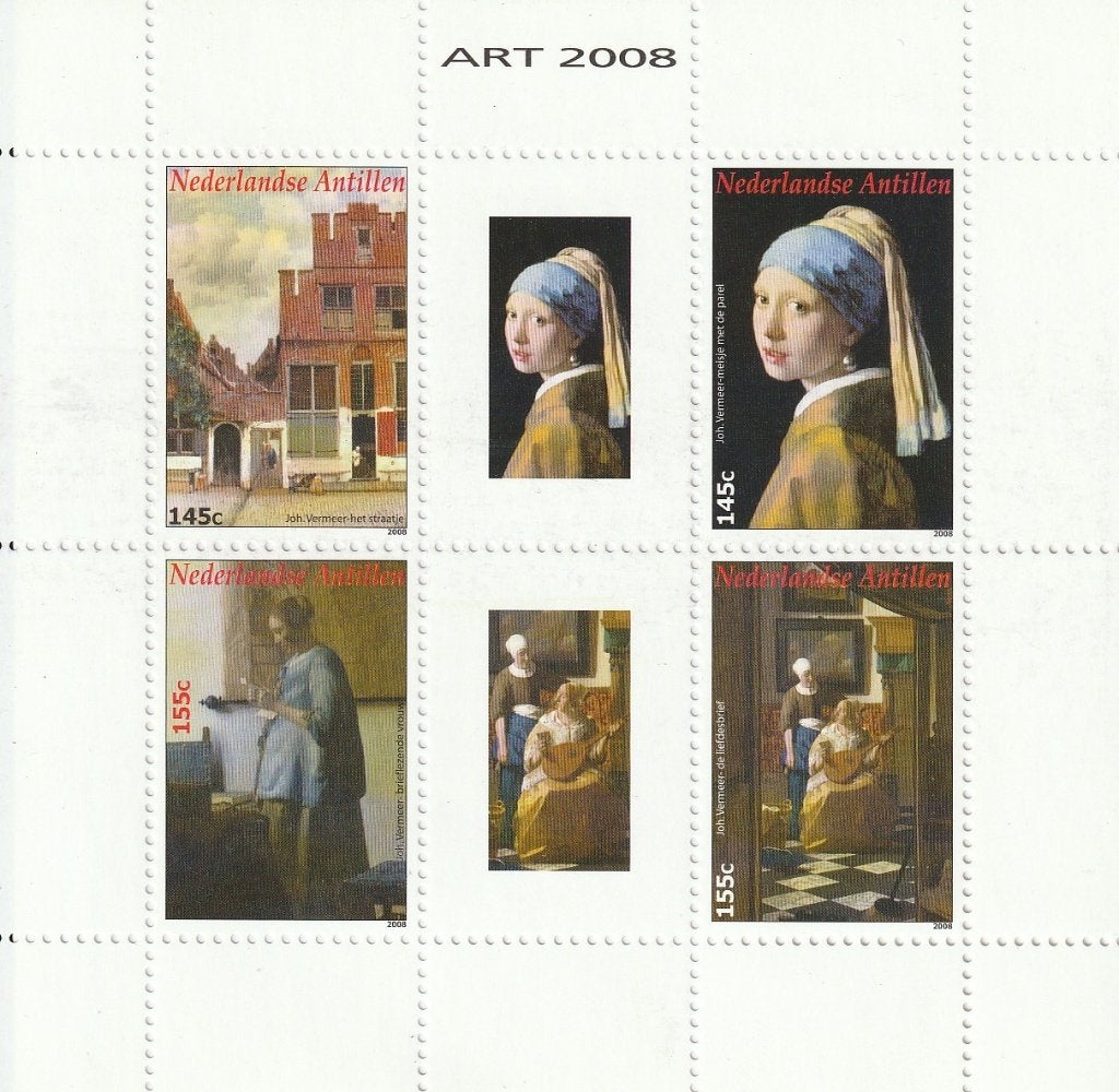 Nederlandse Antillen  Johannes vermeer 2008, Postzegels en Munten, Ophalen of Verzenden, Postfris