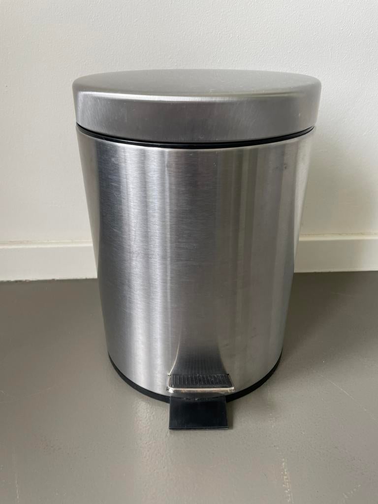Pedaalemmer - prullenbak, rvs, Ikea, Met pedaal, Ophalen of Verzenden, Zo goed als nieuw, Minder dan 10 liter