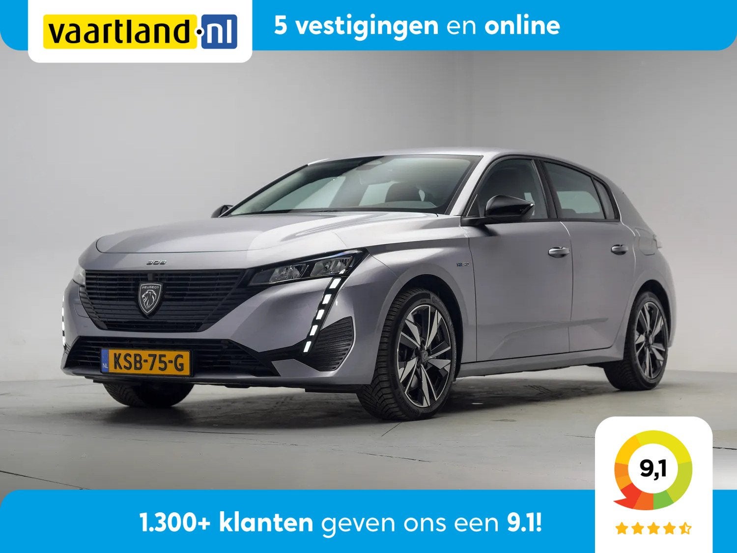Peugeot 308 1.6 Plug-in Hybrid SOH 94,4% Active Pack 180 Aut, Auto's, Automaat, Gebruikt, 4 cilinders, Bedrijf