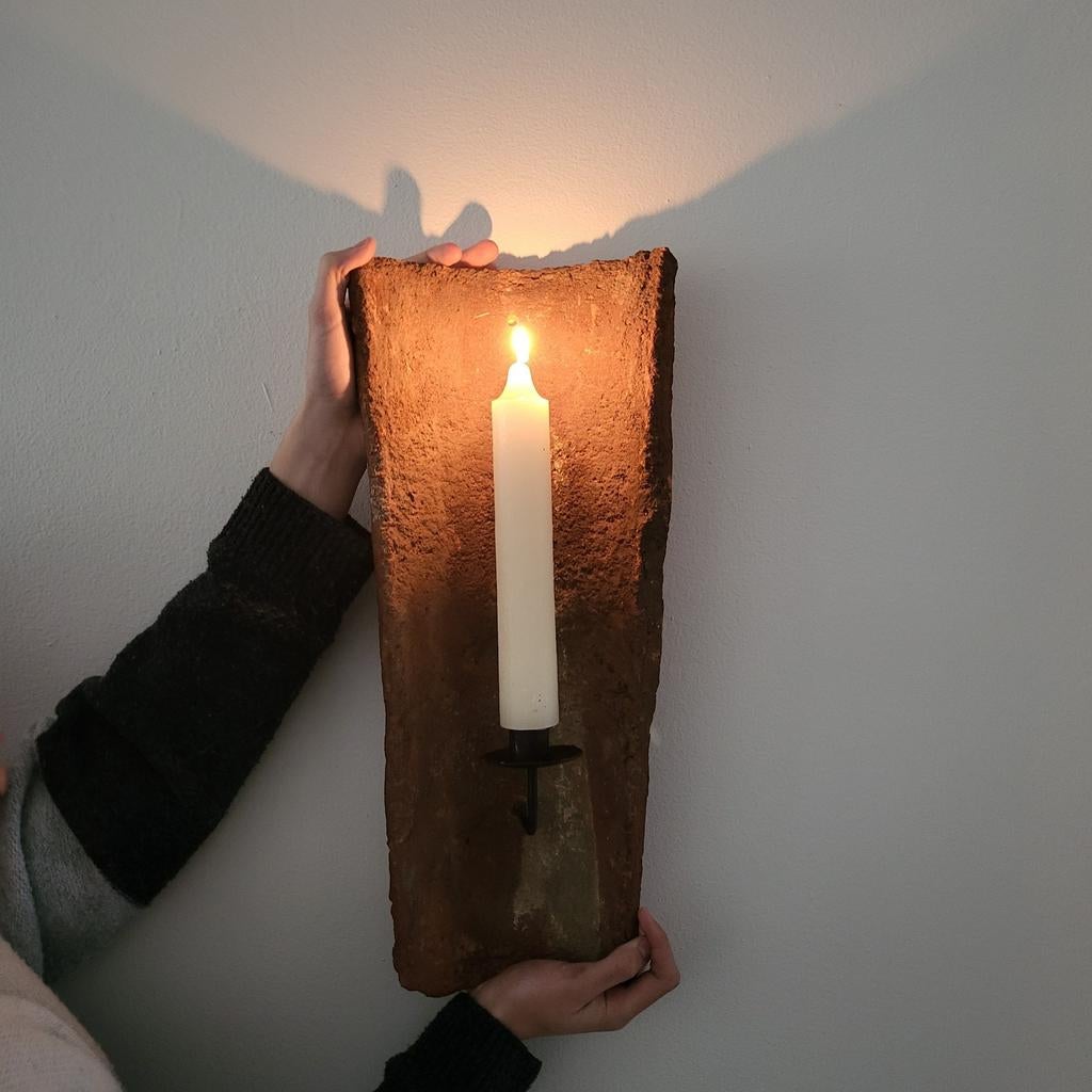 Mooie Portugese dakpannen kandelaars, Ophalen, Zo goed als nieuw, Overige materialen