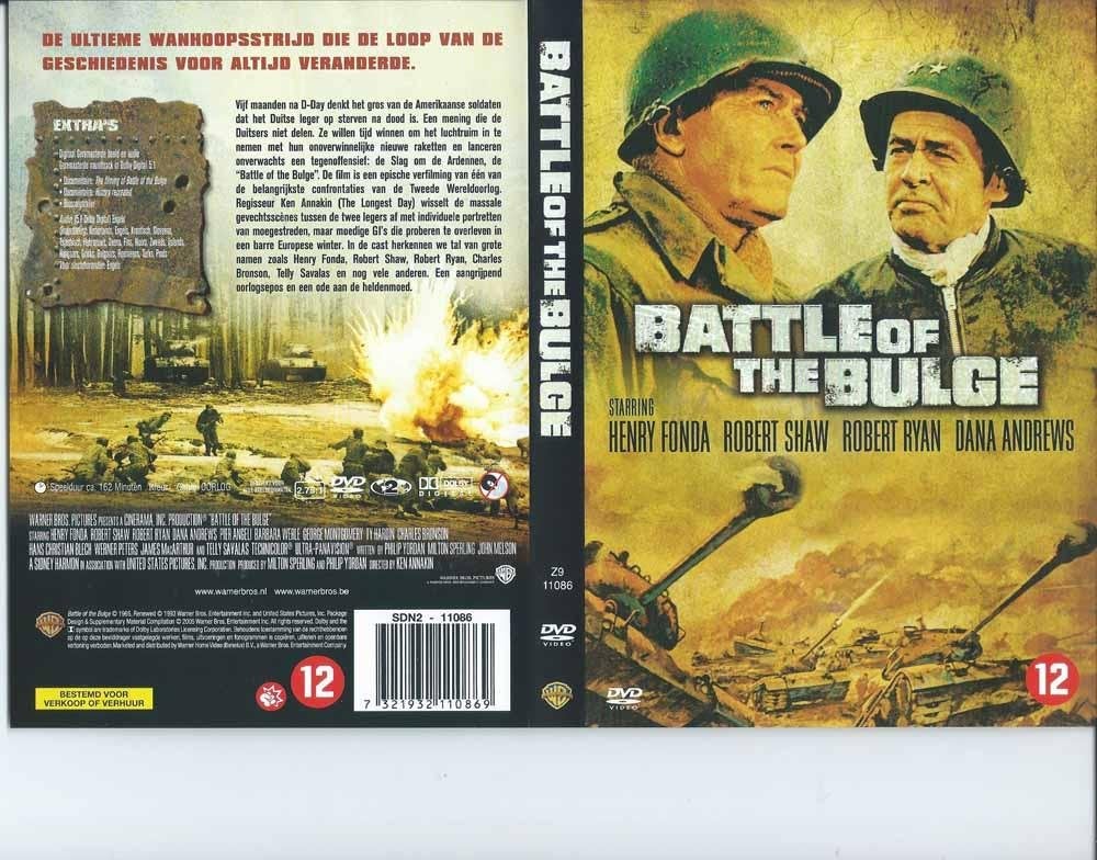 Battle of the Bulge 1965 DVD met Henry Fonda, Robert Shaw, 1960 tot 1980, Alle leeftijden, Ophalen of Verzenden, Zo goed als nieuw