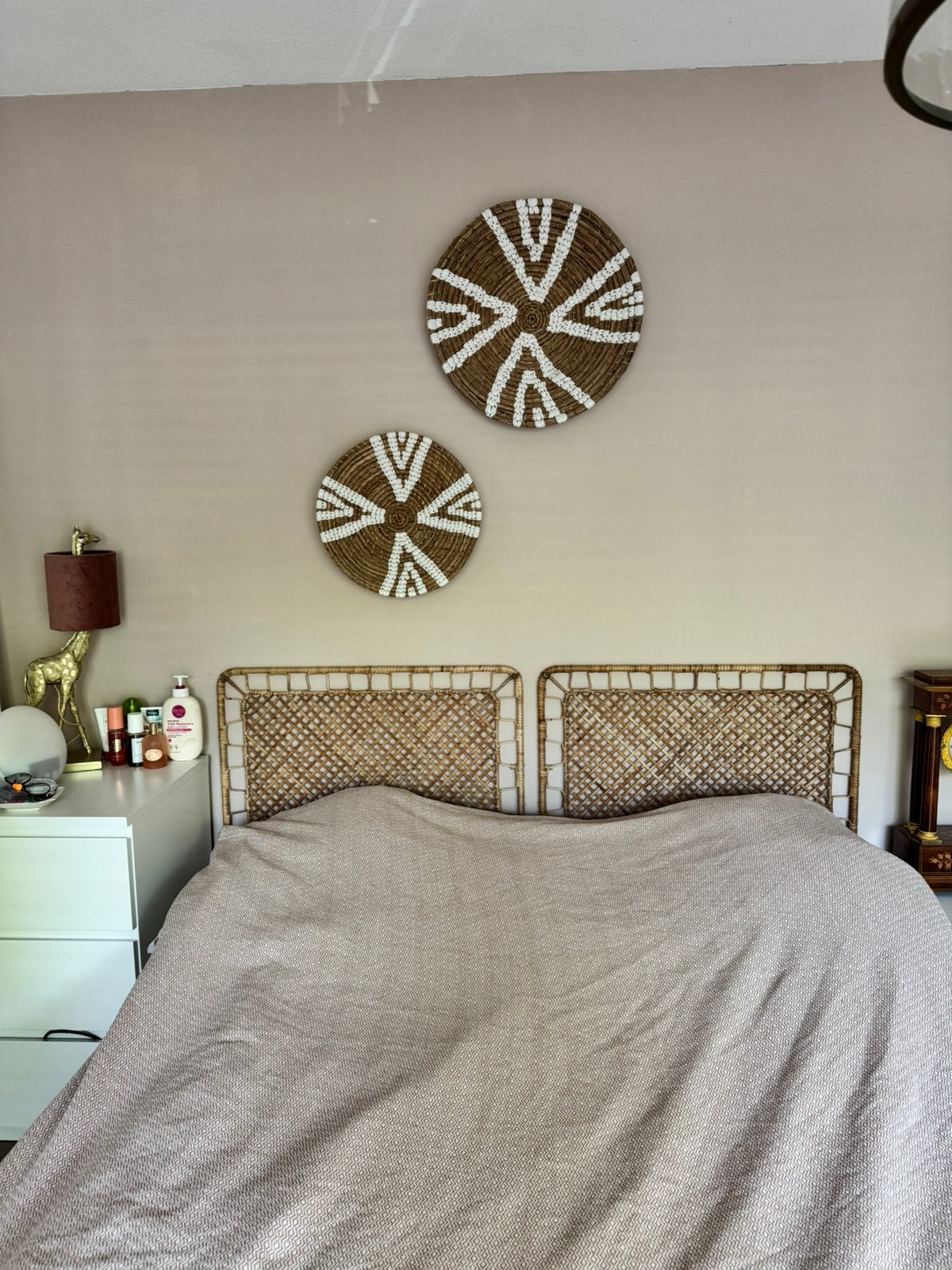 TOLKNING ikea hoofdeinde boho ibiza, Ophalen, Zo goed als nieuw, Tweepersoons, Hout