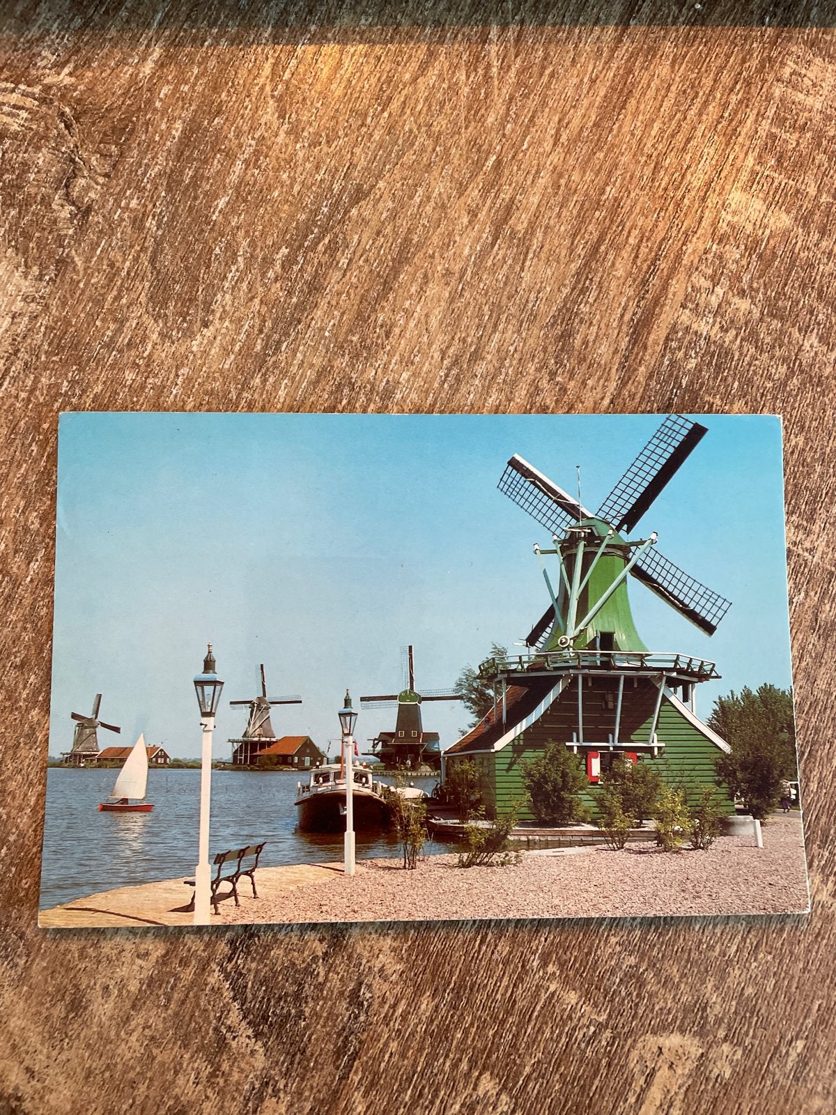 Vintage Ansichtkaart Zaanse Schans Molens Holland, Ophalen of Verzenden, 1960 tot 1980, Ongelopen, Noord-Holland