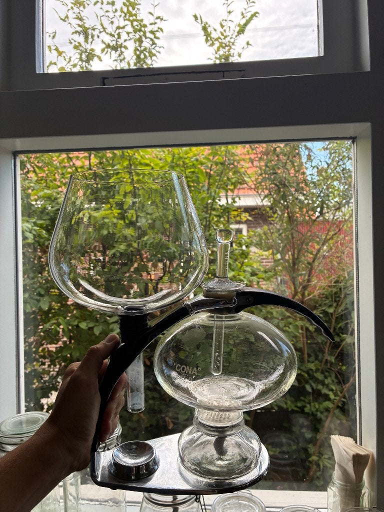 Vintage CONA Size D vacuüm koffiezetter, Witgoed en Apparatuur, Koffiezetapparaten, Ophalen of Verzenden, Zo goed als nieuw, Koffiemachine