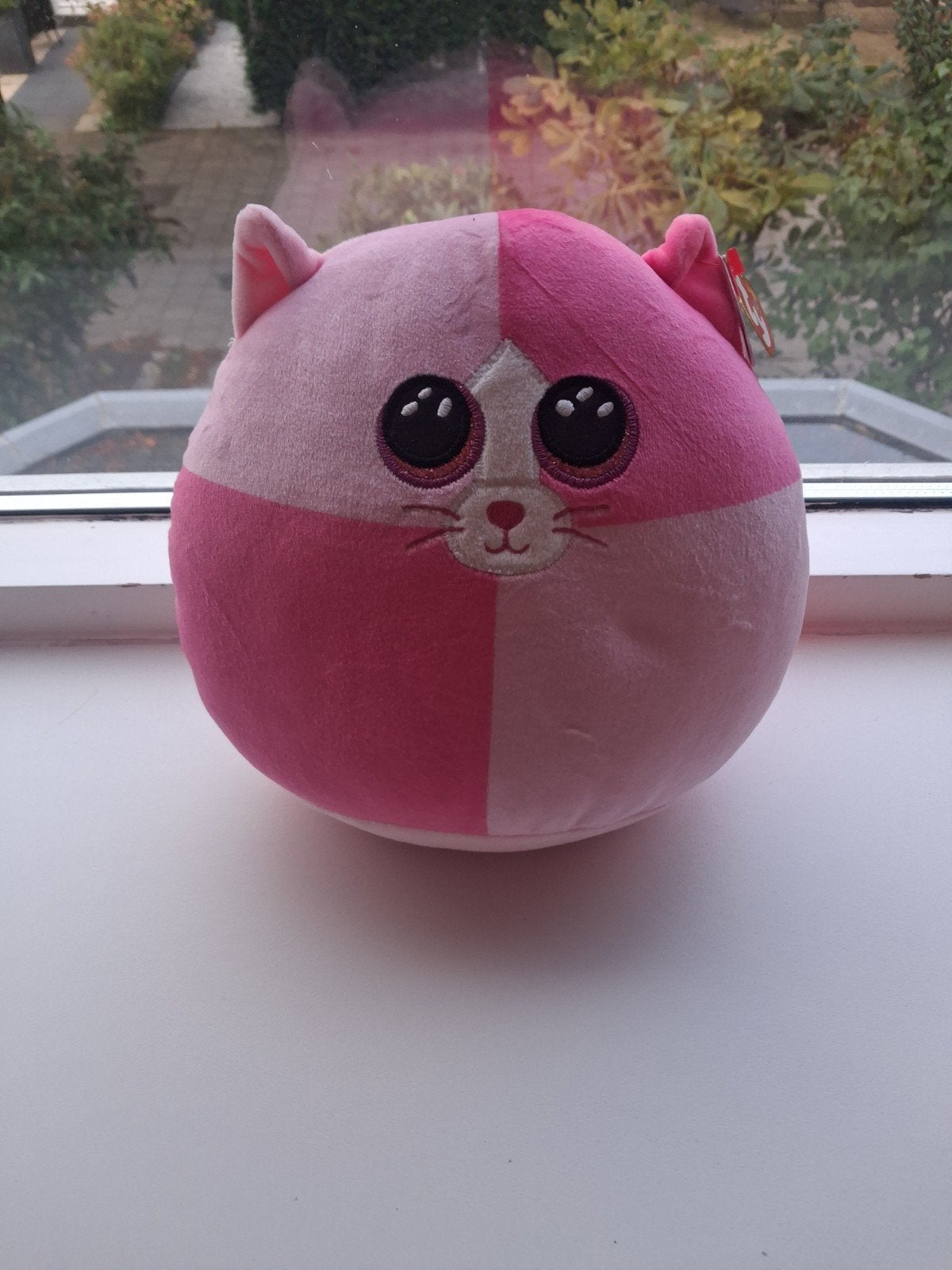 Ty Squish-a-Boos Kat Roze 20 cm - Zo goed als nieuw, Ophalen, Roze, Ty, Met label