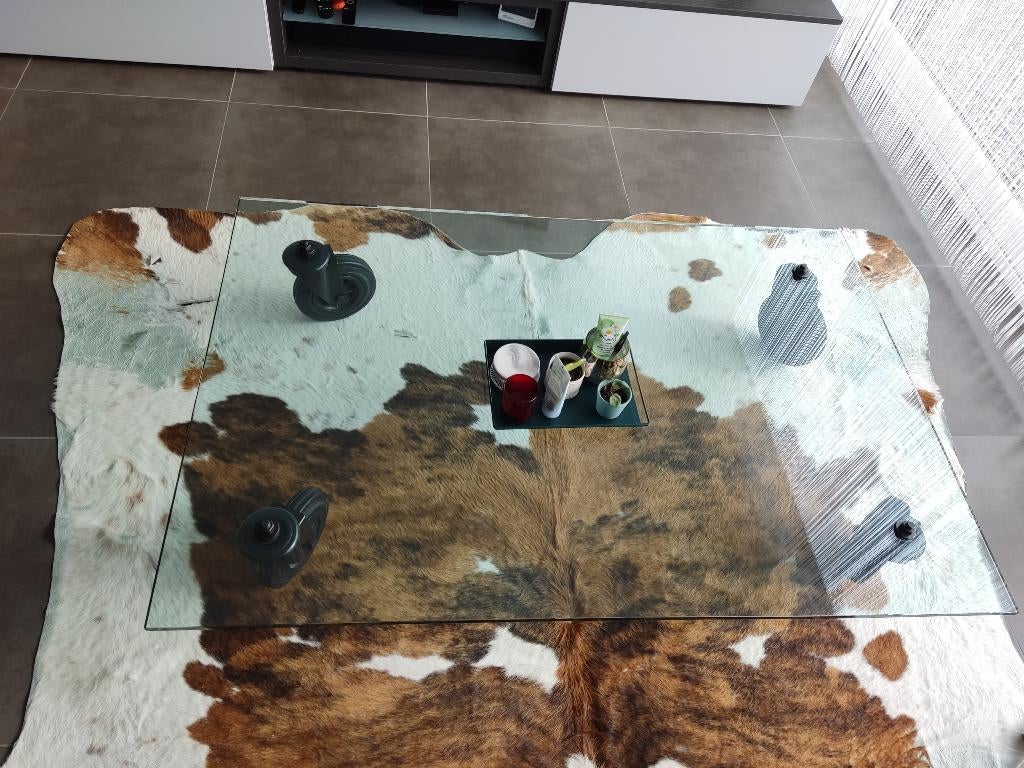 Tavolo con ruote Fontana arte, Huis en Inrichting, Tafels | Salontafels, Ophalen, Gebruikt, Glas, Rechthoekig