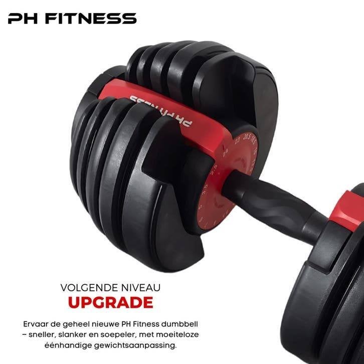 PH Fitness Verstelbare Dumbbells 24KG - Set 2x, Support@phfitness.nl, Ophalen of Verzenden, Zurichstraat 20, 6135 LP Sittard, Nederland