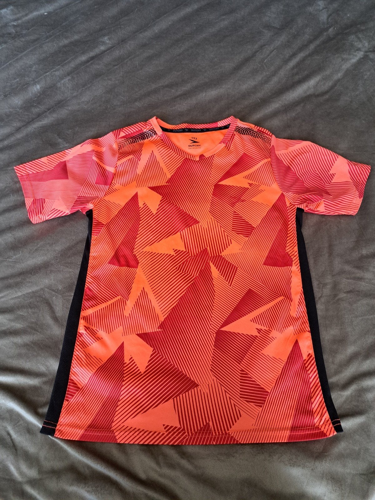 DUTCHY Sportshirt Maat 152 Oranje/Rood, Jongen of Meisje, Ophalen of Verzenden, Zo goed als nieuw, Shirt of Longsleeve