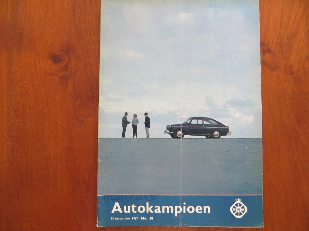 Autokampioen 38 1967 IAA nieuws, Peugeot 204 diesel, Ophalen of Verzenden, Zo goed als nieuw, Peugeot