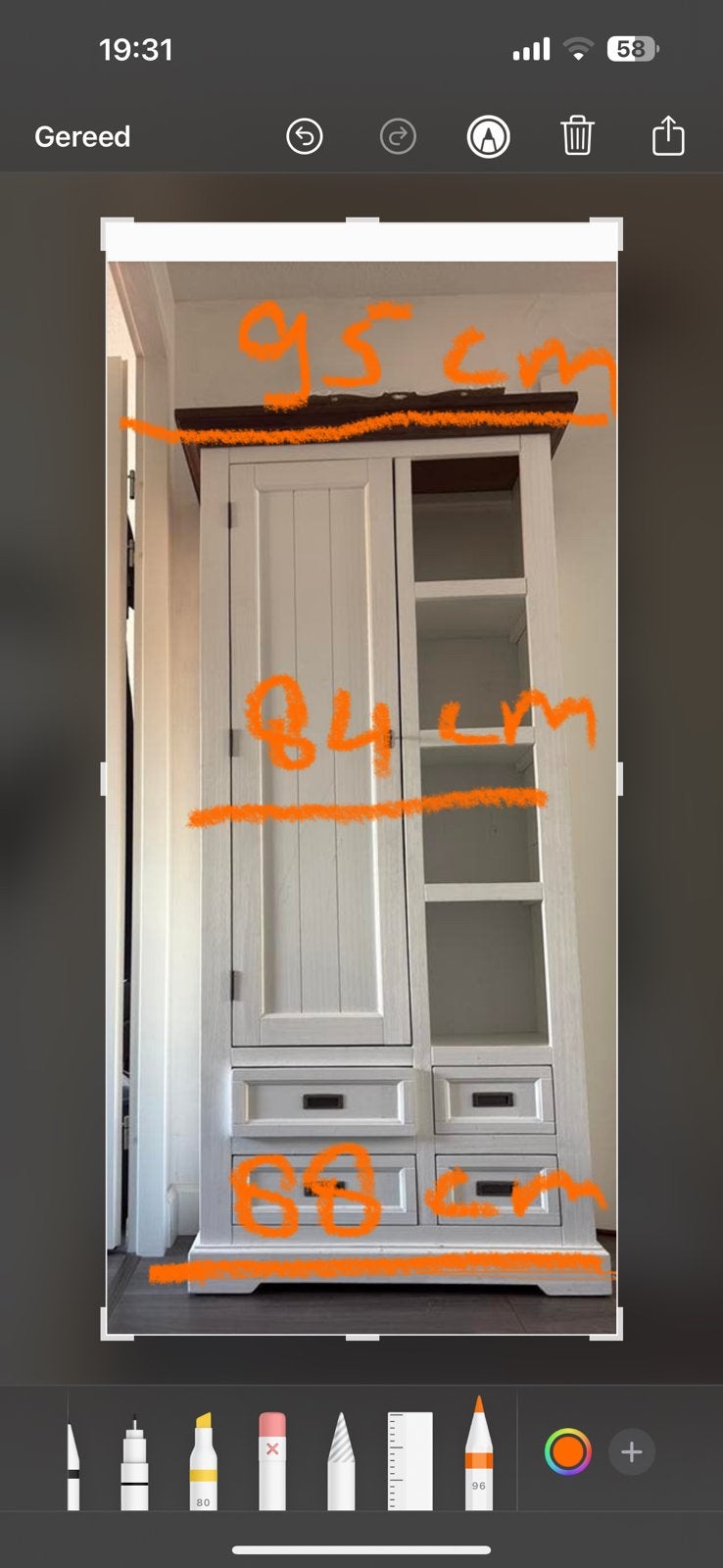 Boekenkast, Ophalen, 50 tot 100 cm, Zo goed als nieuw, 150 tot 200 cm