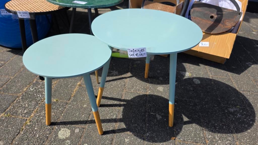 Set bijzettafels Leitmotiv Ø48 cm & Ø33,5 cm, Ophalen