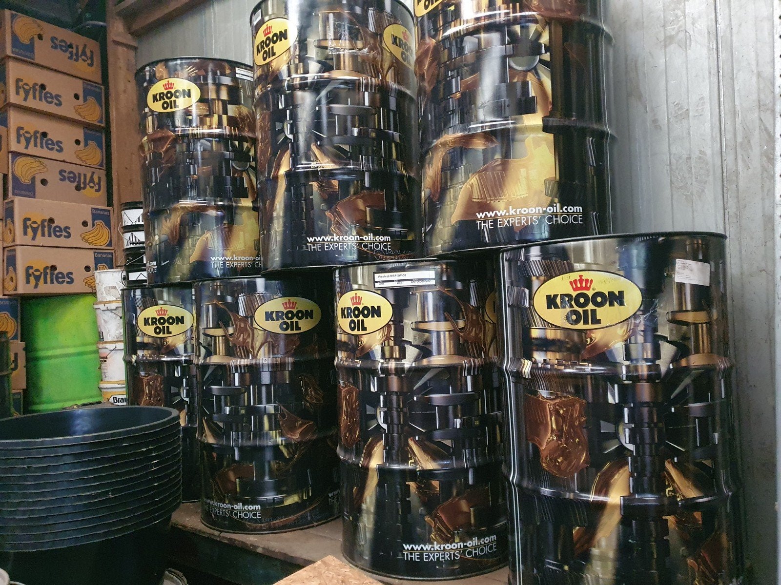 Mooie oliedrums decoratie industriële, Ophalen of Verzenden, Zo goed als nieuw