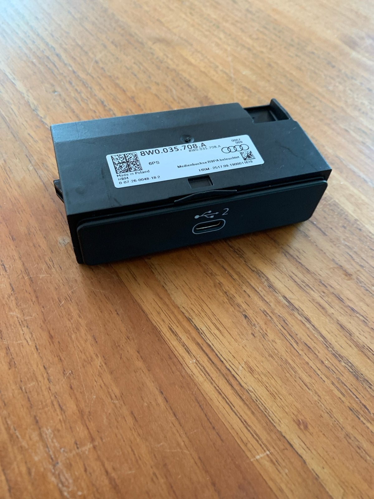 Audi USB Hub - Origineel onderdeel 8W0035708A, Auto-onderdelen, Ophalen of Verzenden, Gebruikt, Audi