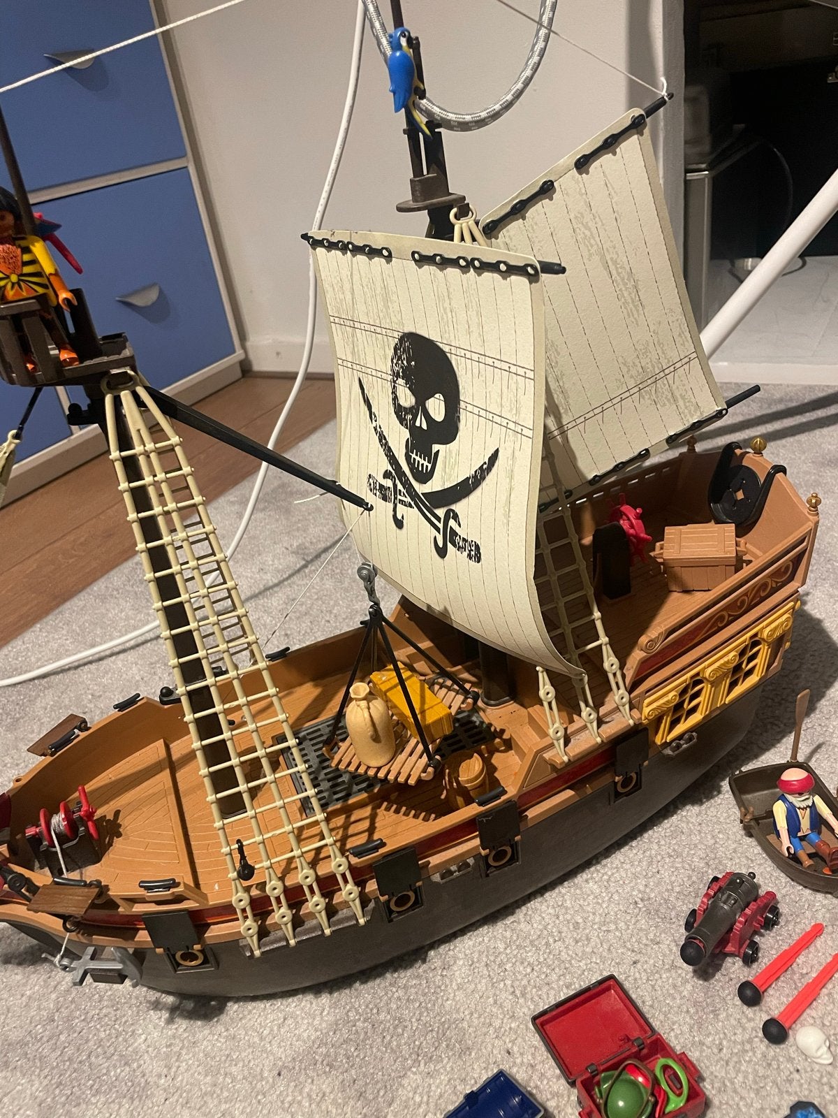 Playmobil Piratenschip met Schateiland en veel accessoires, Kinderen en Baby's, Pirates, Gebruikt, Complete set, Ophalen of Verzenden